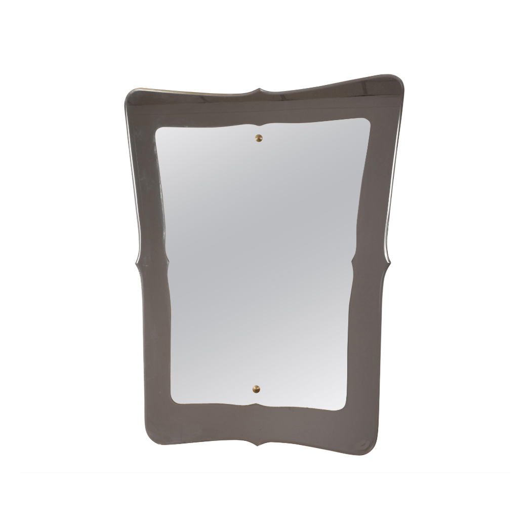Magnificent Mirror, Fontana Arte Style, Italia, anni '50, metà del secolo italiano